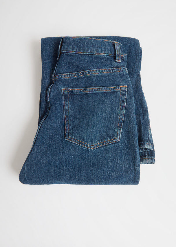 & Other Stories Jeans Met Wijde Pijpen Stoffig Blauw Denim