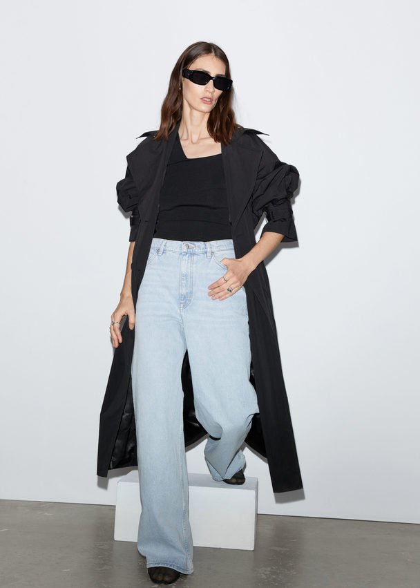 & Other Stories Jeans mit weitem Bein Hellblau