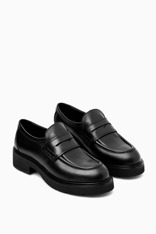 COS Chunky Penny Loafers I Læder Sort