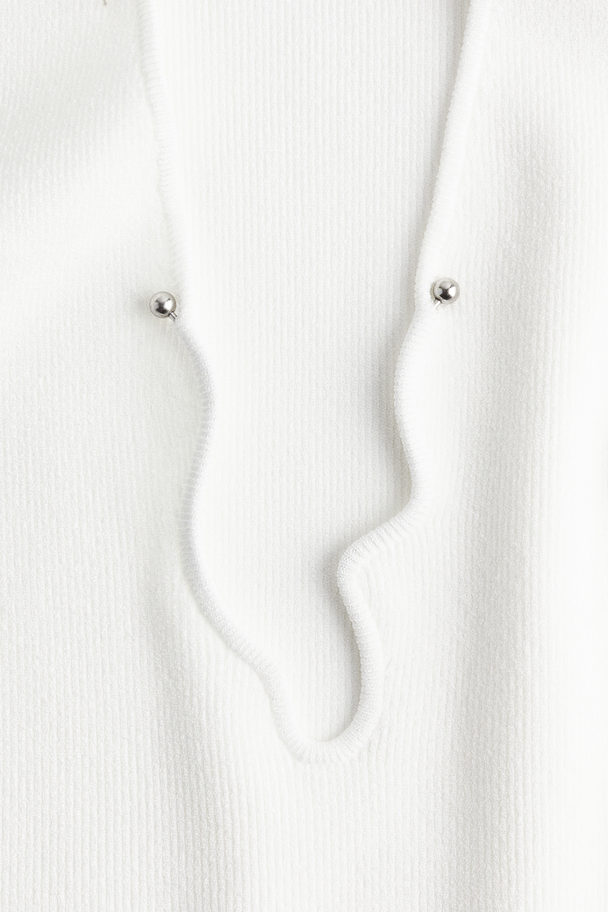 H&M Singlet Med Asymmetrisk Halsringning Hvit