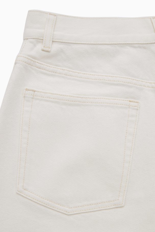 COS A-line Denim Skirt White