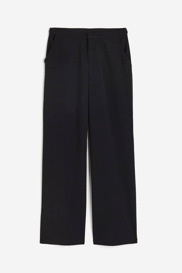 H&M Hose aus Crêpe-Jersey Schwarz