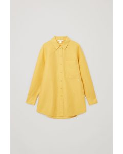 Oversized Linen Shirt Yellow