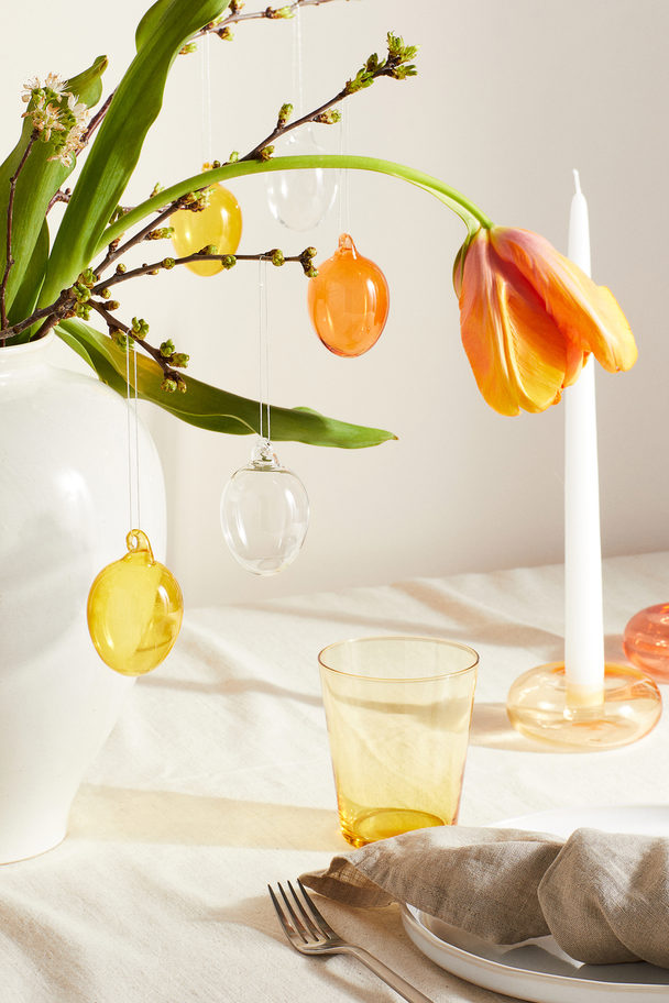 H&M HOME Glass Easter Decoration Yellow