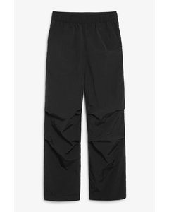 Pull-on Relaxed Black Trousers Black