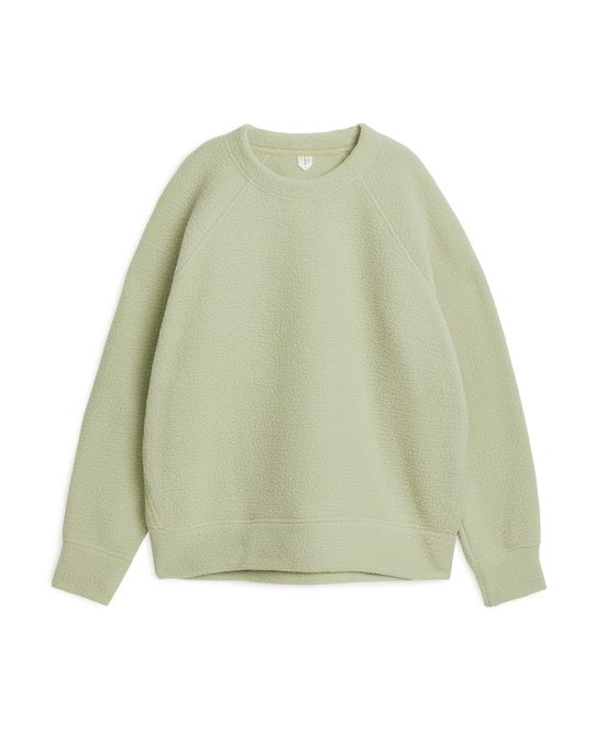 Arket Fleece Sweater Light Green
