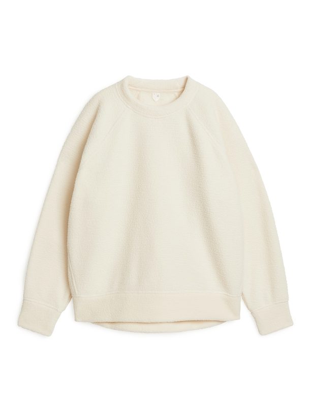 Arket Fleece Sweater Off-white