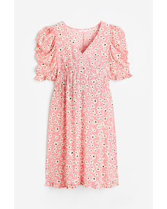 Mama Frill-trimmed Dress Pink/small Flowers