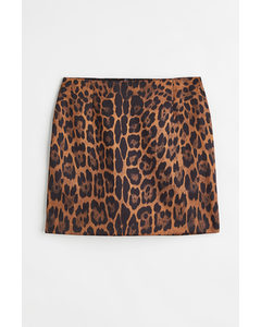 Short Skirt Brown/leopard Print