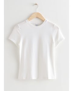Figursyet T-shirt Hvid