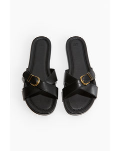 Buckle-detail Sandals Black