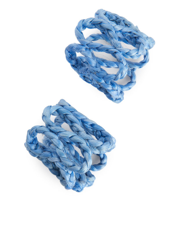 ARKET Napkin Rings Set Of 2 Light Blue