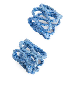 Napkin Rings Set Of 2 Light Blue