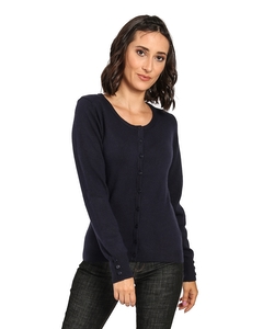 Round-neck Cardigan With Fancy Buttoning And Buttons On Sleeves