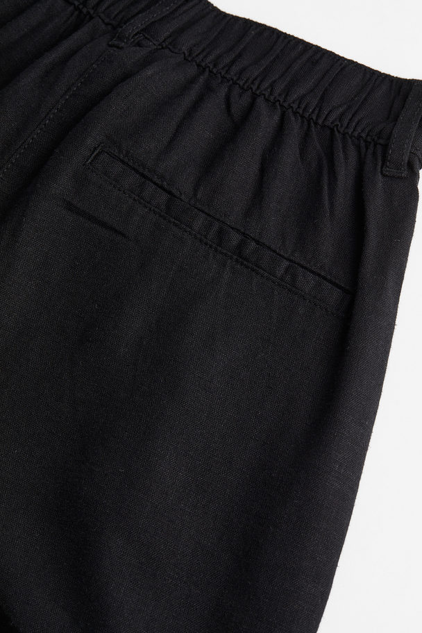 H&M Shorts aus Leinenmix Schwarz