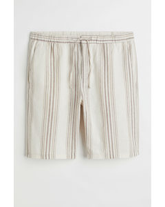 Shorts Relaxed Fit Light Beige/striped