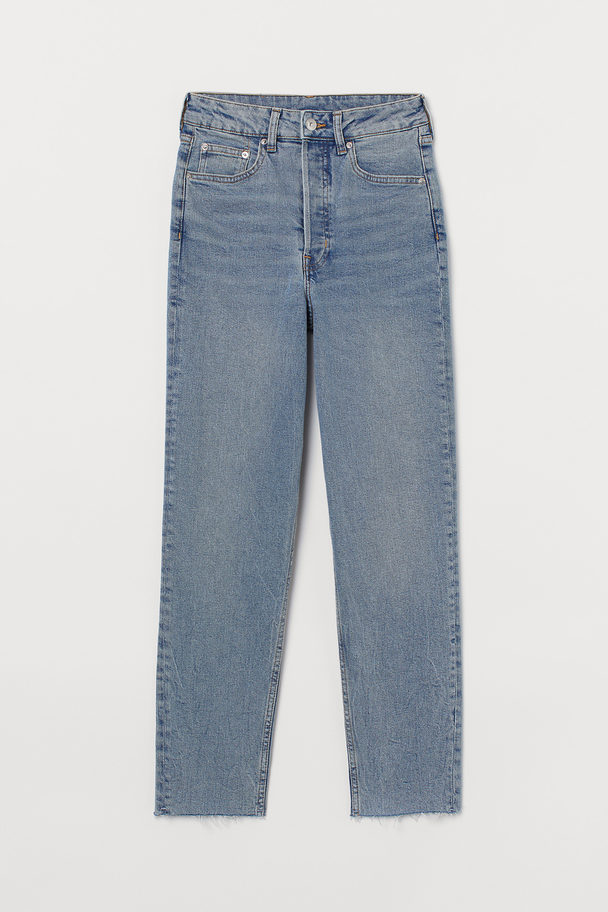 H&M Mom High Ankle Jeans Lichtblauw