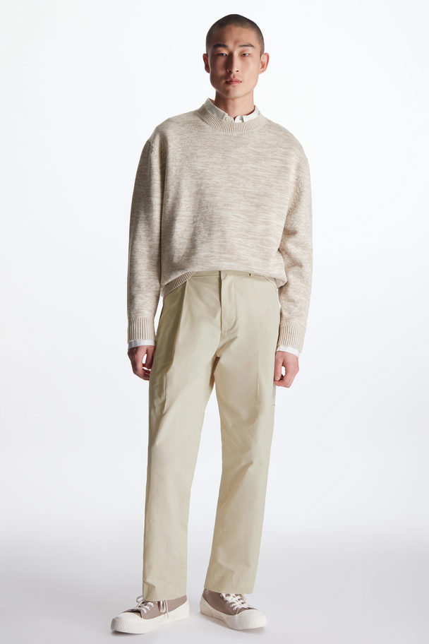 COS Tapered Cargo Trousers Cream