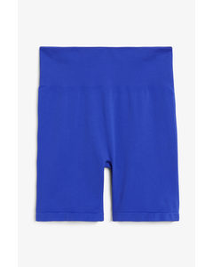 Nahtlose Bikershorts Knallblau