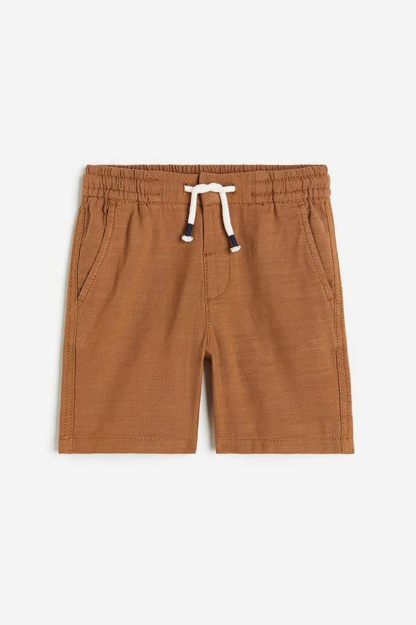 H&M Loose Fit Chino Shorts Brown