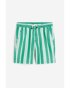 Loose Fit Chino Shorts Bright Green/striped