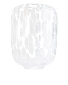 Konfettivase, 26  cm Klarglas/weiß