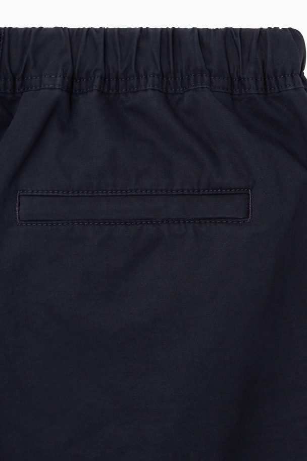 COS Buckled Utility Shorts Navy Blue