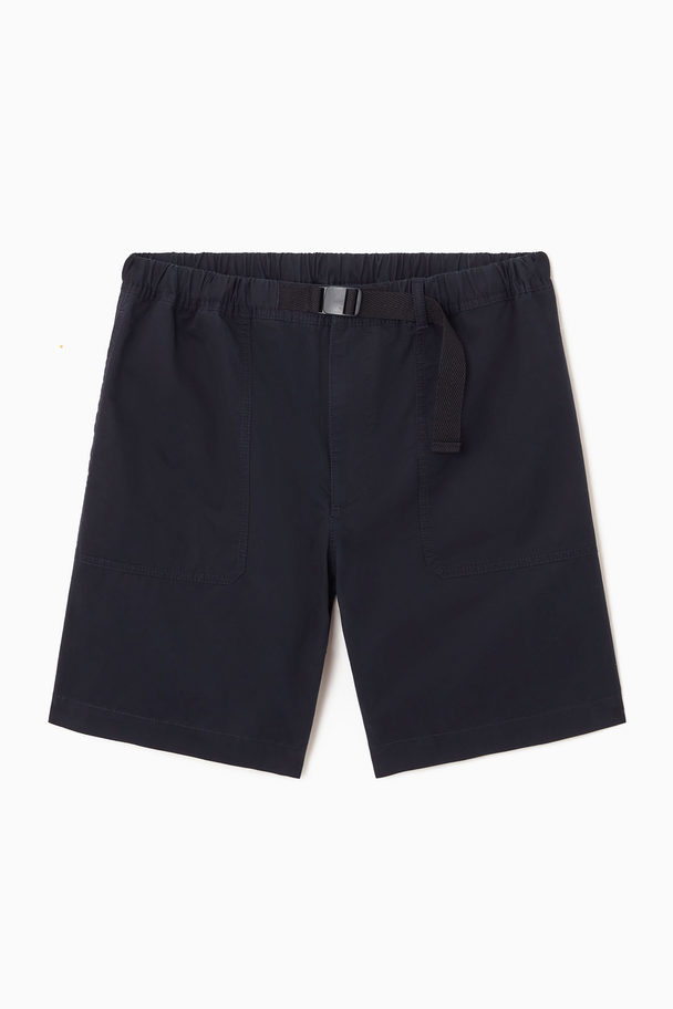 COS Buckled Utility Shorts Navy Blue