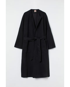 H&m+ Long Coat Black