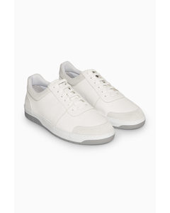 Leather And Suede Trainers White