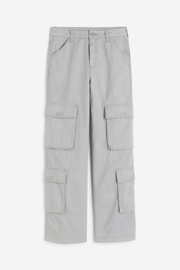 H&M Twill Cargo Trousers Grey