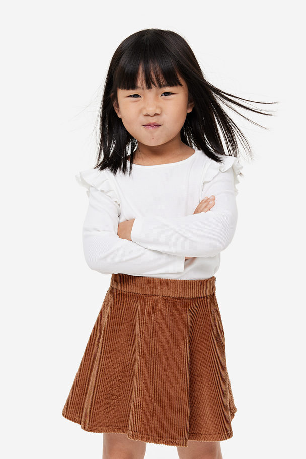 H&M A-line Skirt Brown