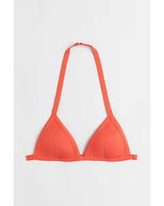 Push-up Triangle Bikini Top Bright Red