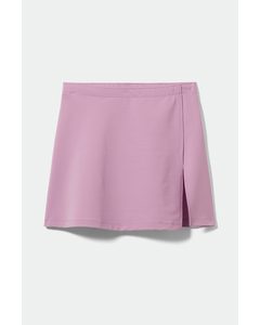 Anna Slit Mini Skirt Lilac