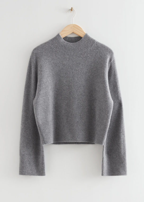 & Other Stories Relaxed Fit Cashmere Jumper  Dark Grey