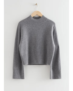 Relaxed Fit Cashmere Jumper  Dark Grey