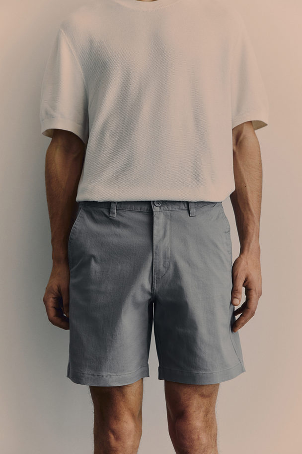 H&M Regular Fit Chino Shorts Grey