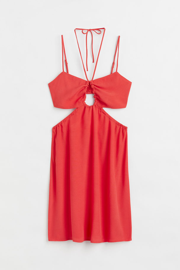H&M Cut-out Dress Red