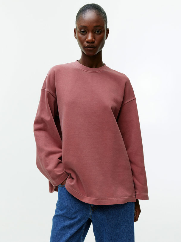 ARKET Oversized Sweatshirt Rödbrun