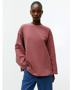 Oversized Sweatshirt Rödbrun