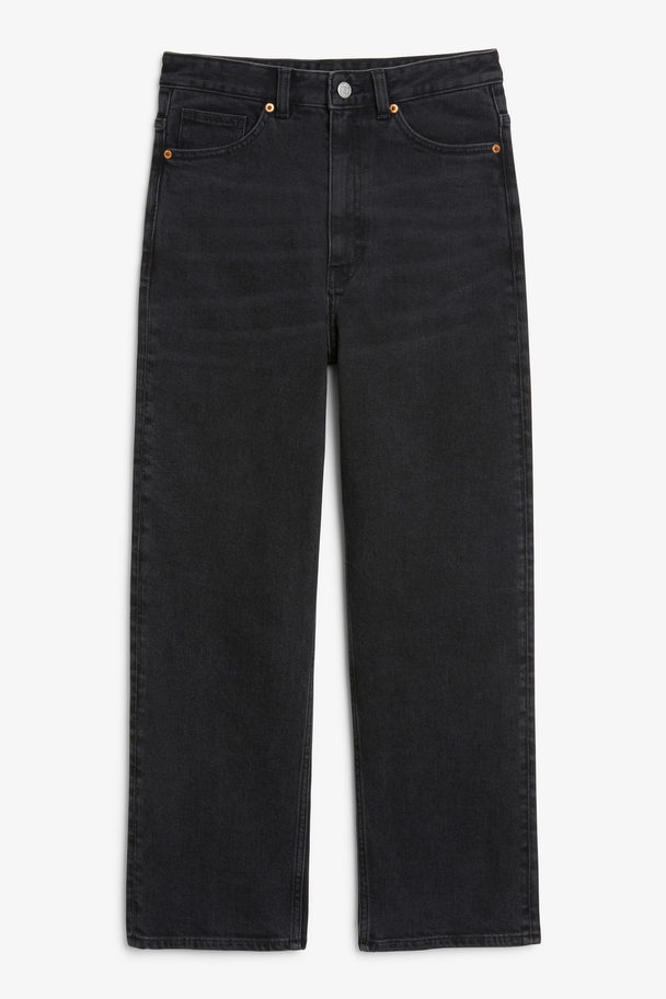 Monki Zami Jeans schwarz Verwaschenes Schwarz