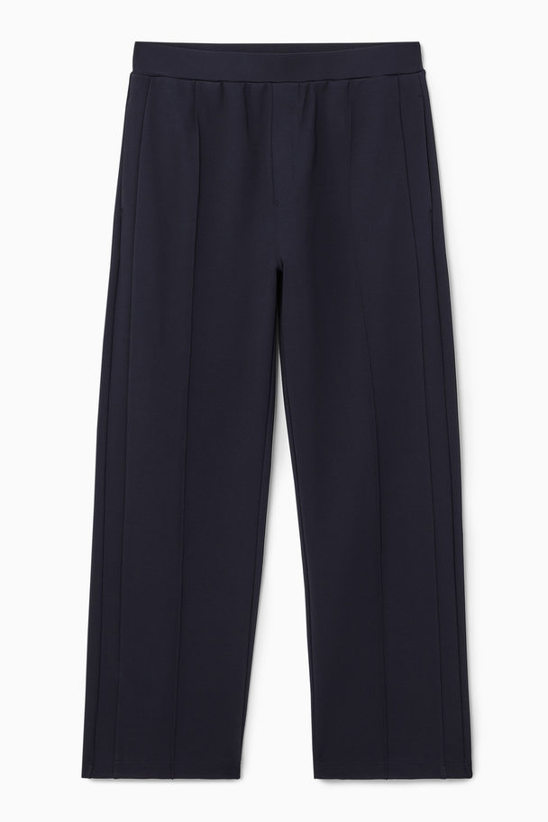 COS Straight-leg Pintucked Joggers Navy