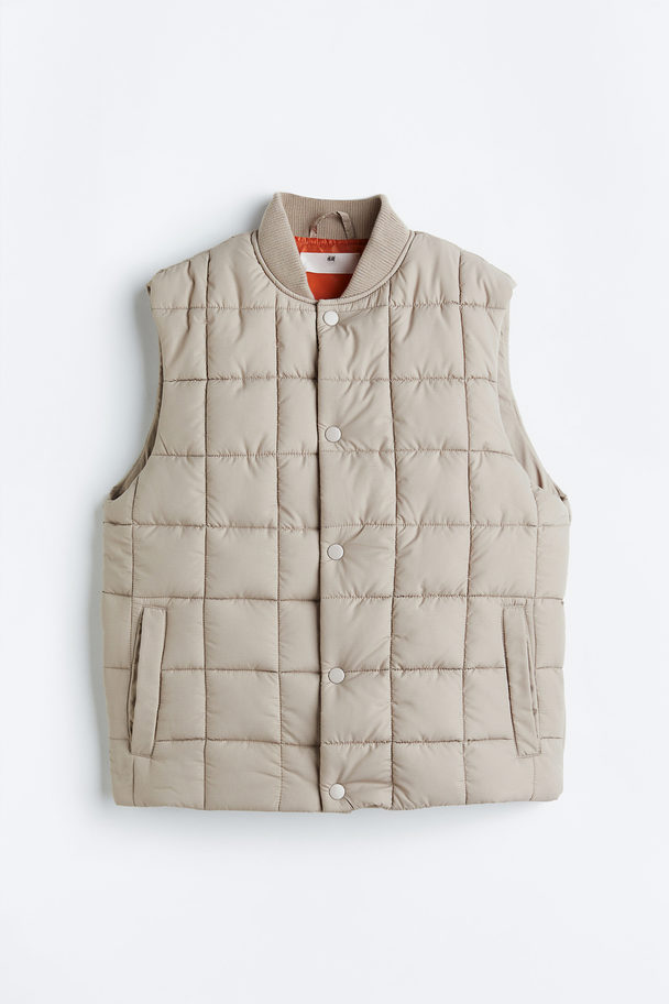 H&M Quilted Gilet Greige