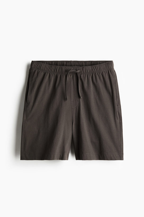 H&M Pyjama mit Oberteil und Shorts Dunkelgrau