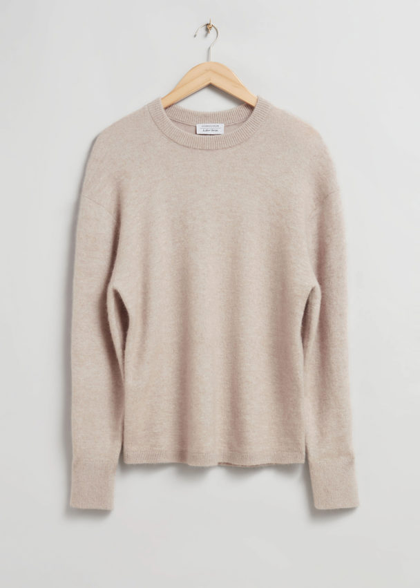 & Other Stories Relaxed Alpaca Knit Jumper Sand