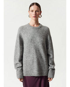 Alpaca-blend Knit Jumper Grey