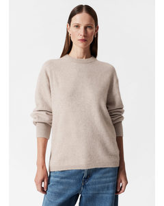 Alpaca-blend Knit Jumper Sand