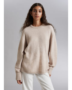 Relaxed Alpaca Knit Jumper Sand