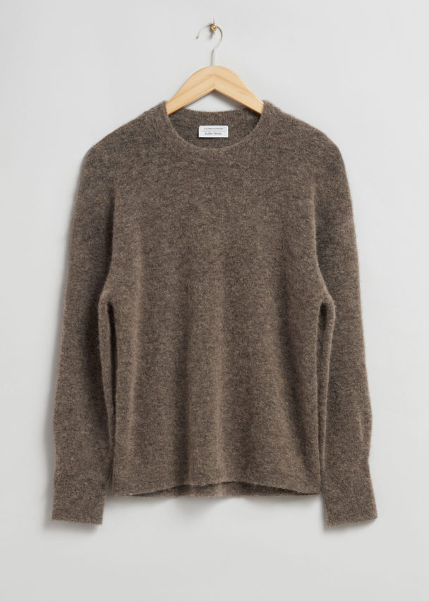 & Other Stories Relaxed Alpaca Knit Jumper Mole
