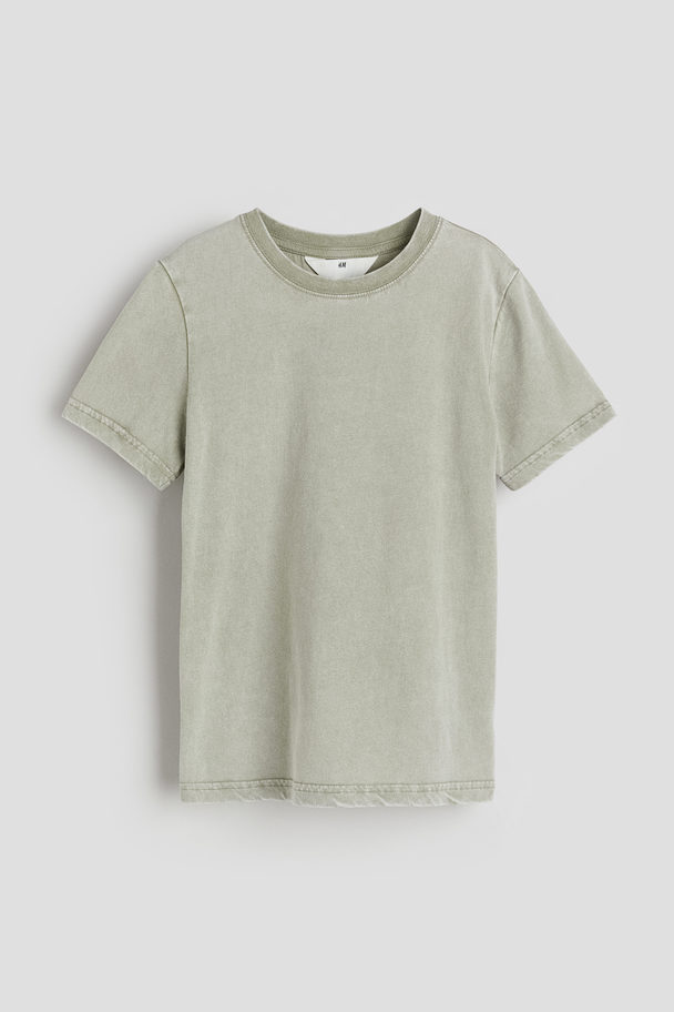 H&M T-shirt Ljus Khakigrön